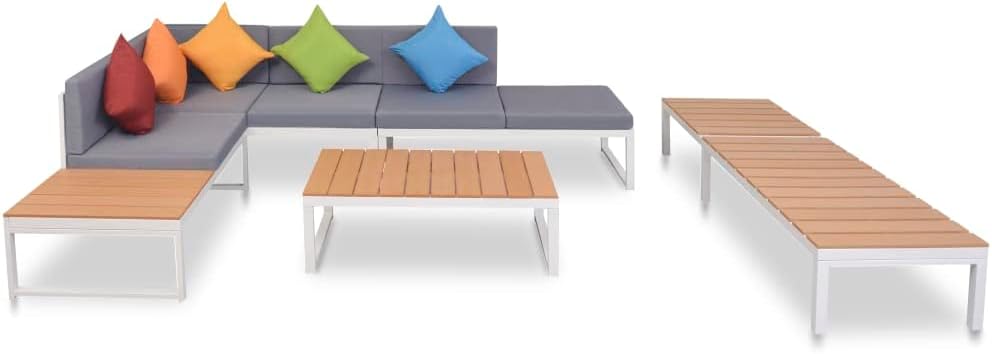 ☀️🌿 Outdoor Patio Sofa Set 🛋️✨ Modular Relaxation Vibes 🌸🍹