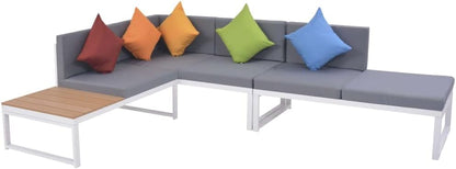☀️🌿 Outdoor Patio Sofa Set 🛋️✨ Modular Relaxation Vibes 🌸🍹