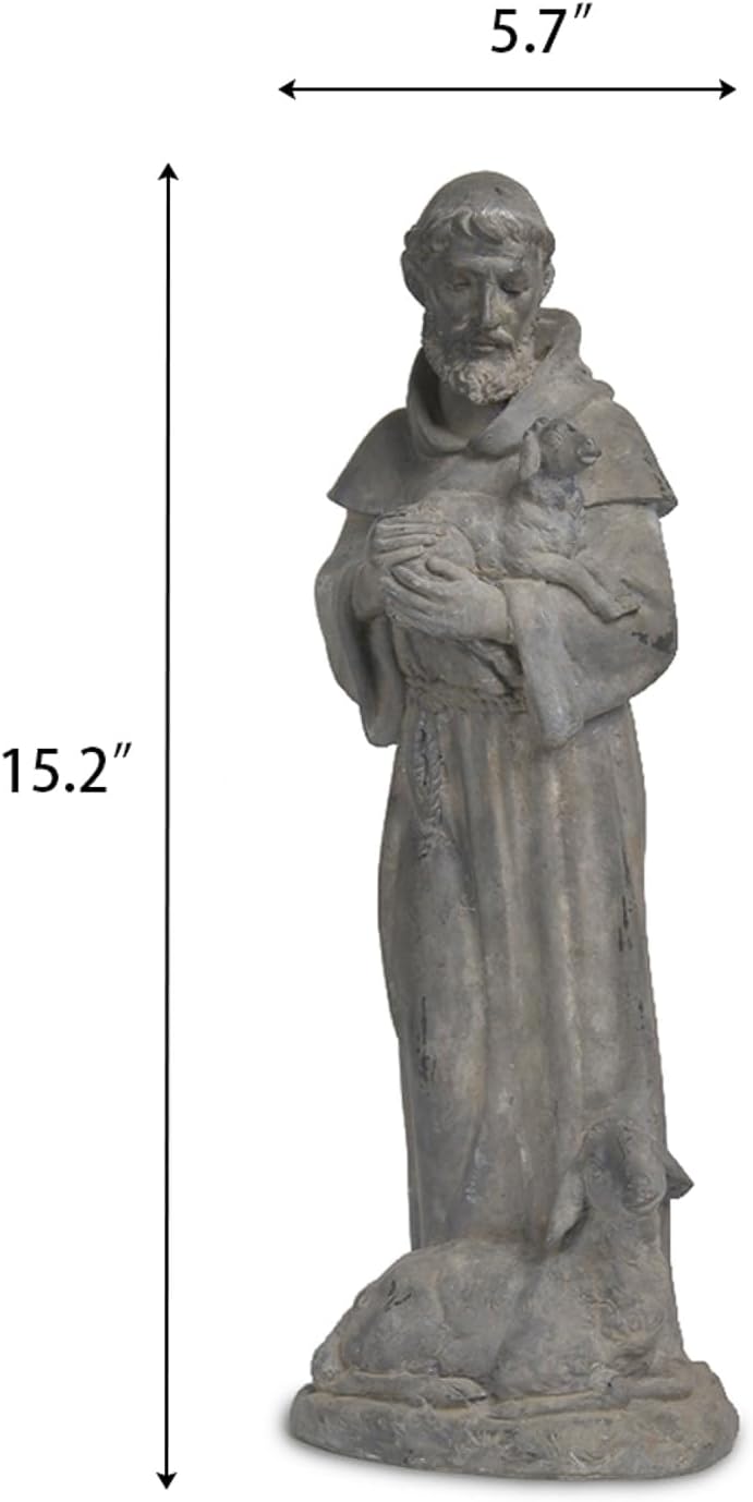 🐑 Vintage Religious Decor 🕯️ Guardian for Yard Patio Entryway Home Blessing 🏡
