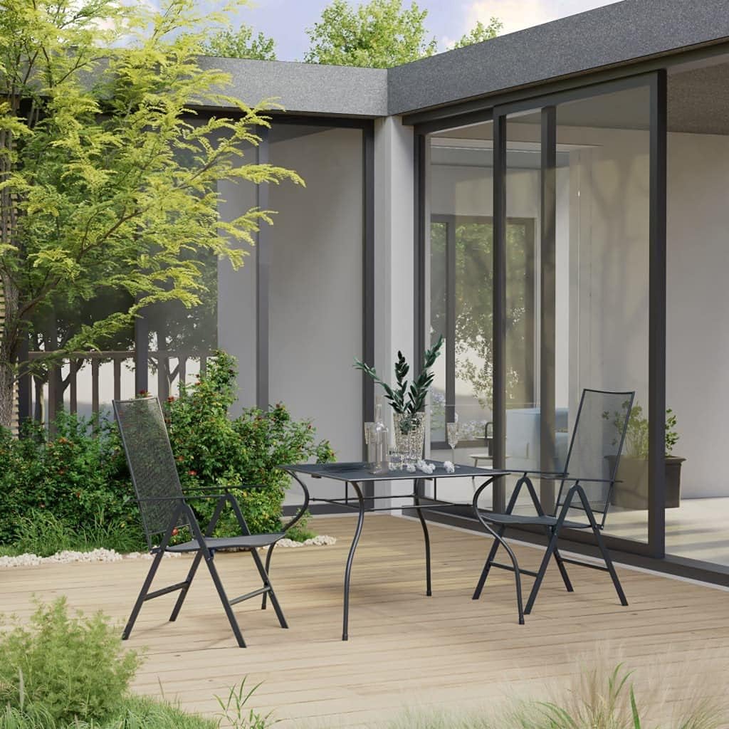 🪑🌿 Compact Outdoor Patio Furniture Set 🏡✨ | Anthracite Balcony Lounge Seating ☀️💚