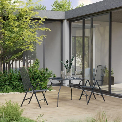 🪑🌿 Compact Outdoor Patio Furniture Set 🏡✨ | Anthracite Balcony Lounge Seating ☀️💚
