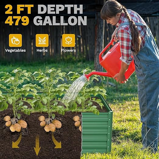 🍅 Large Vegetable Grow Kit 🥕 Weather Resistant Gardening Gift for Yard Patio 🌿🏡🎁