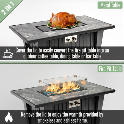 🔥🏡 Portable Propane Tabletop Fire Pit 🌿✨ | Cozy Outdoor Heat & Ambiance 🔥🌙