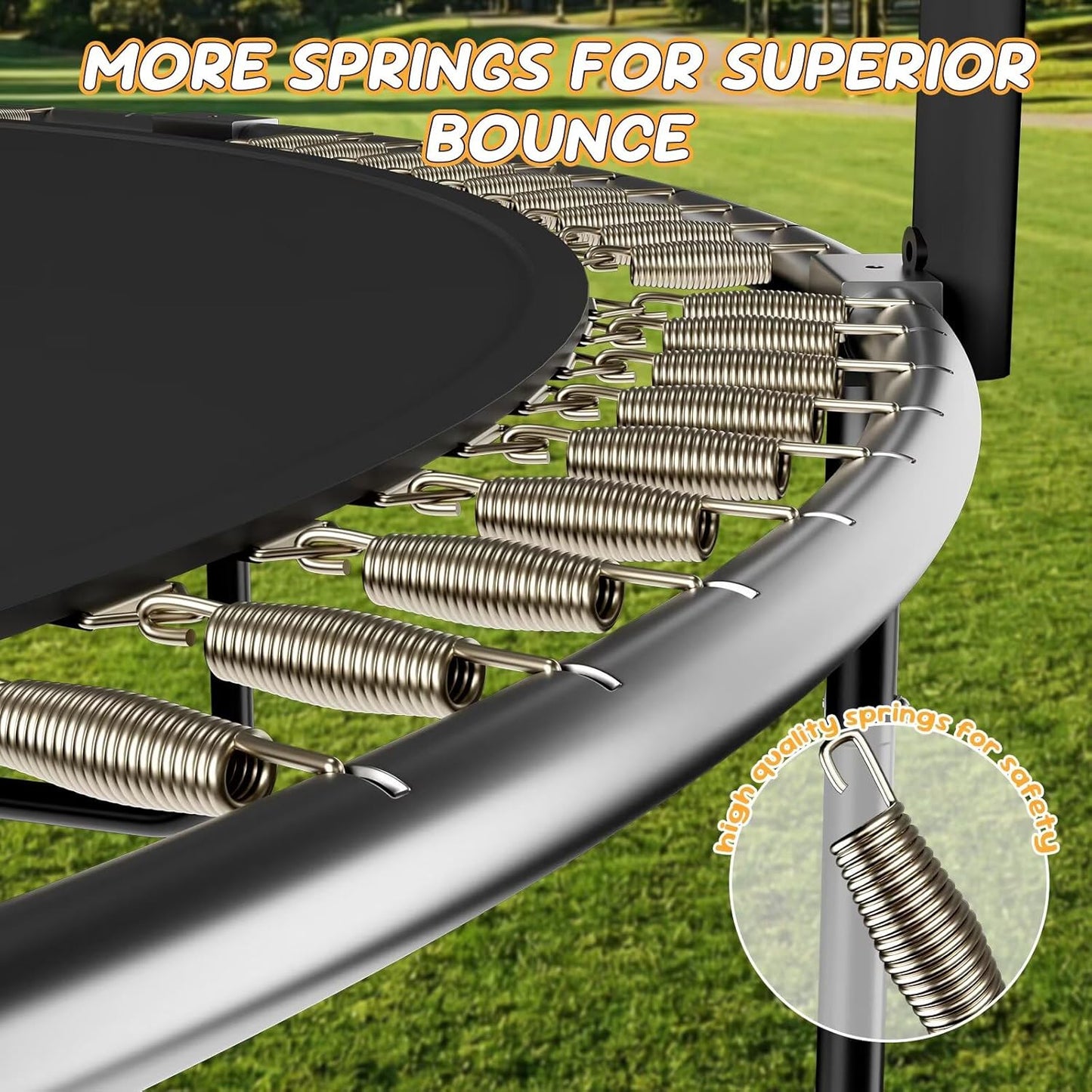 🤸‍♂️🌞 Kids’ Outdoor Trampoline w/ Safety Net 🏡✨ | Fun & Durable Backyard Play 🎉💚