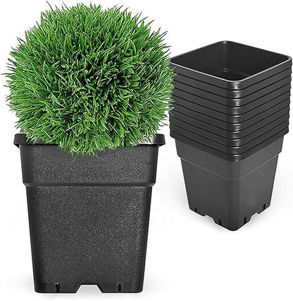 🪴 Black Plastic Flower Pot 🍅 Vegetable Garden Box 🏡 Indoor Outdoor Use 🔧🥕💦