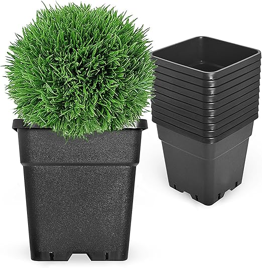 🪴 Black Plastic Flower Pot 🍅 Vegetable Garden Box 🏡 Indoor Outdoor Use 🔧🥕💦