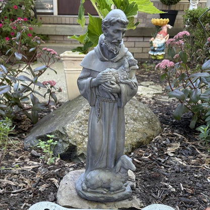 🐑 Vintage Religious Decor 🕯️ Guardian for Yard Patio Entryway Home Blessing 🏡
