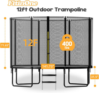 🤸‍♂️🌞 Kids’ Outdoor Trampoline w/ Safety Net 🏡✨ | Fun & Durable Backyard Play 🎉💚